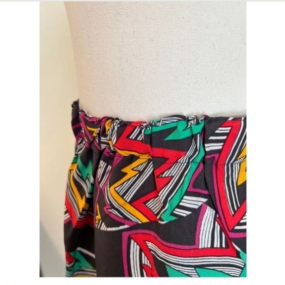 Vintage Geometric Elastic Waist Skirt - Picture 4 of 6